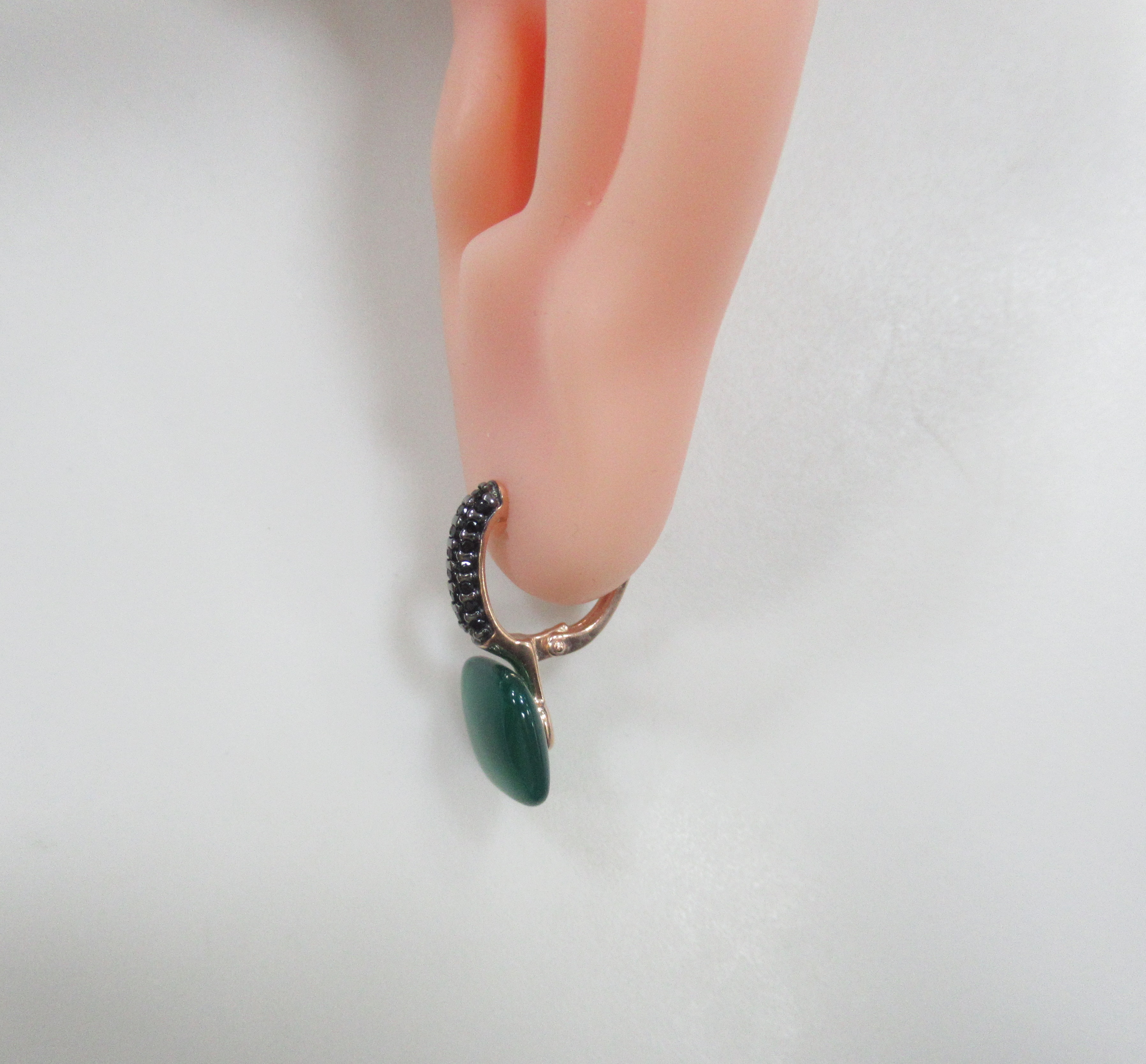 Серебряные серьги с агатами